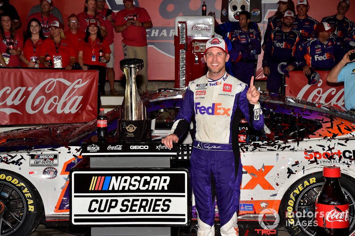 Denny Hamlin, Joe Gibbs Racing, FedEx Ground Toyota Camry wins