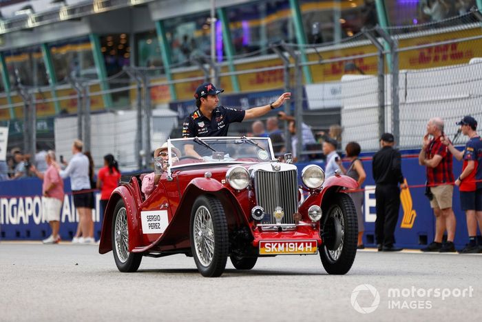 Sergio Pérez, Red Bull Racing en el desfile de pilotos