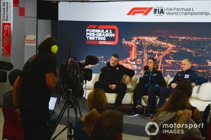 Guenther Steiner, Team Principal, Haas F1 Team, Claire Williams, Deputy Team Principal, Williams Racing Franz Tost, Team Principal, AlphaTauri in the press conference