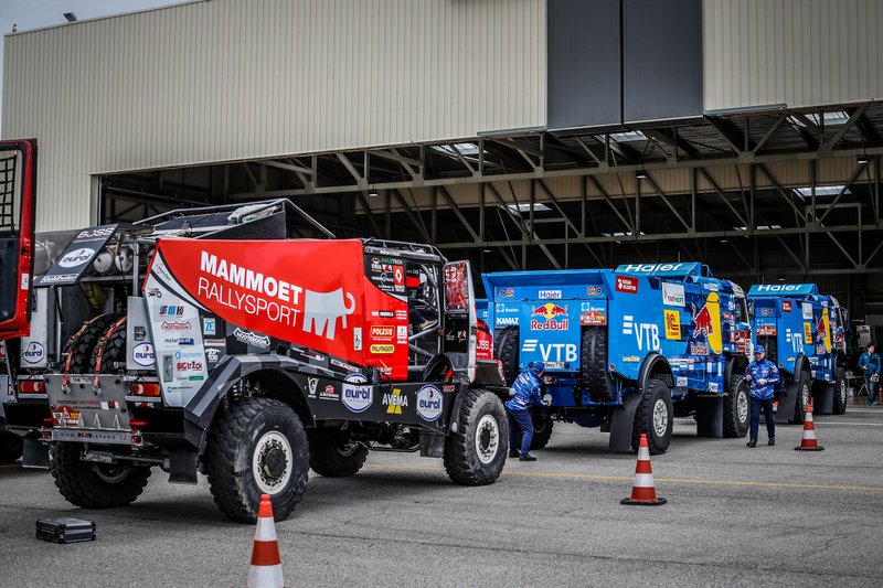 Competitor Trucks during 2020 Dakar Scrutineering at Le Castellet, France