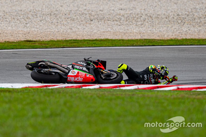 Caída de Andrea Iannone, Aprilia Racing Team Gresini