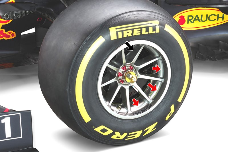 Dettaglio tecnico della Red Bull Racing RB16