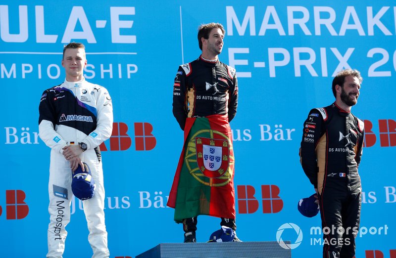 Podio: ganador de la carrera Antonio Felix da Costa, DS Techeetah segundo lugar Maximilian Günther, BMW I Andretti Motorsports, tercer lugar Jean-Eric Vergne, DS Techeetah
