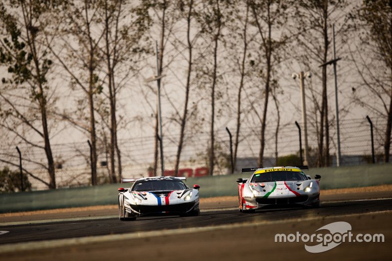 #83 AF Corse Ferrari 488 GTE Evo: François Perrodo, Emmanuel Collard, Nicklas Nielsen, #54 AF Corse Ferrari 488 GTE Evo: Thomas Flohr, Francesco Castellacci, Giancarlo Fisichella
