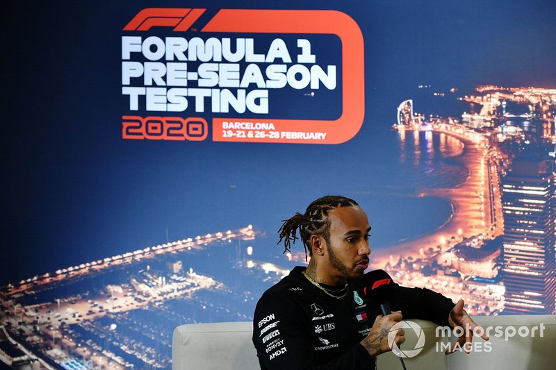 Lewis Hamilton, Mercedes-AMG Petronas F1 in the press conference