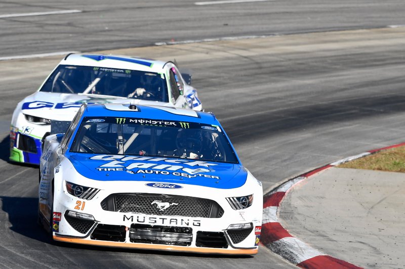 Paul Menard, Wood Brothers Racing, Ford Mustang Quick Lane Tire & Auto Center, Ty Dillon, Germain Racing, Chevrolet Camaro GEICO