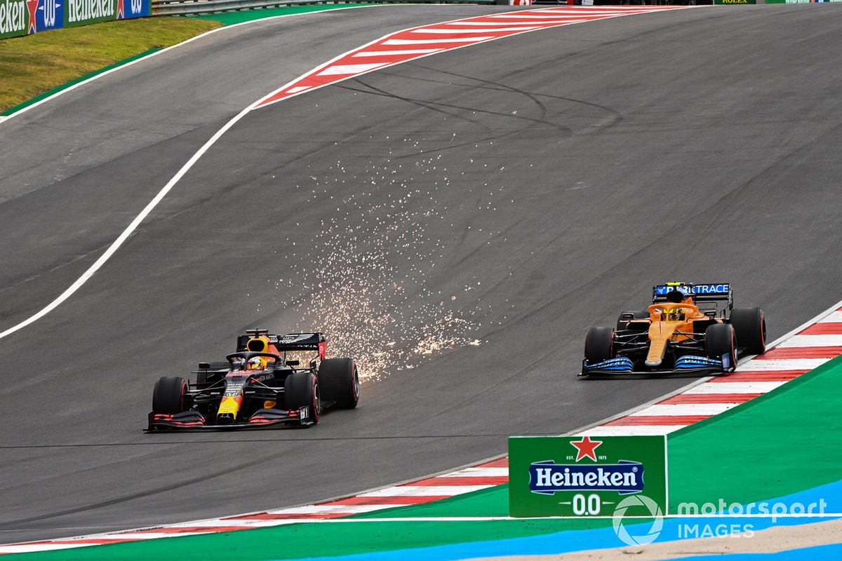 Max Verstappen, Red Bull Racing RB16, Lando Norris, McLaren MCL35