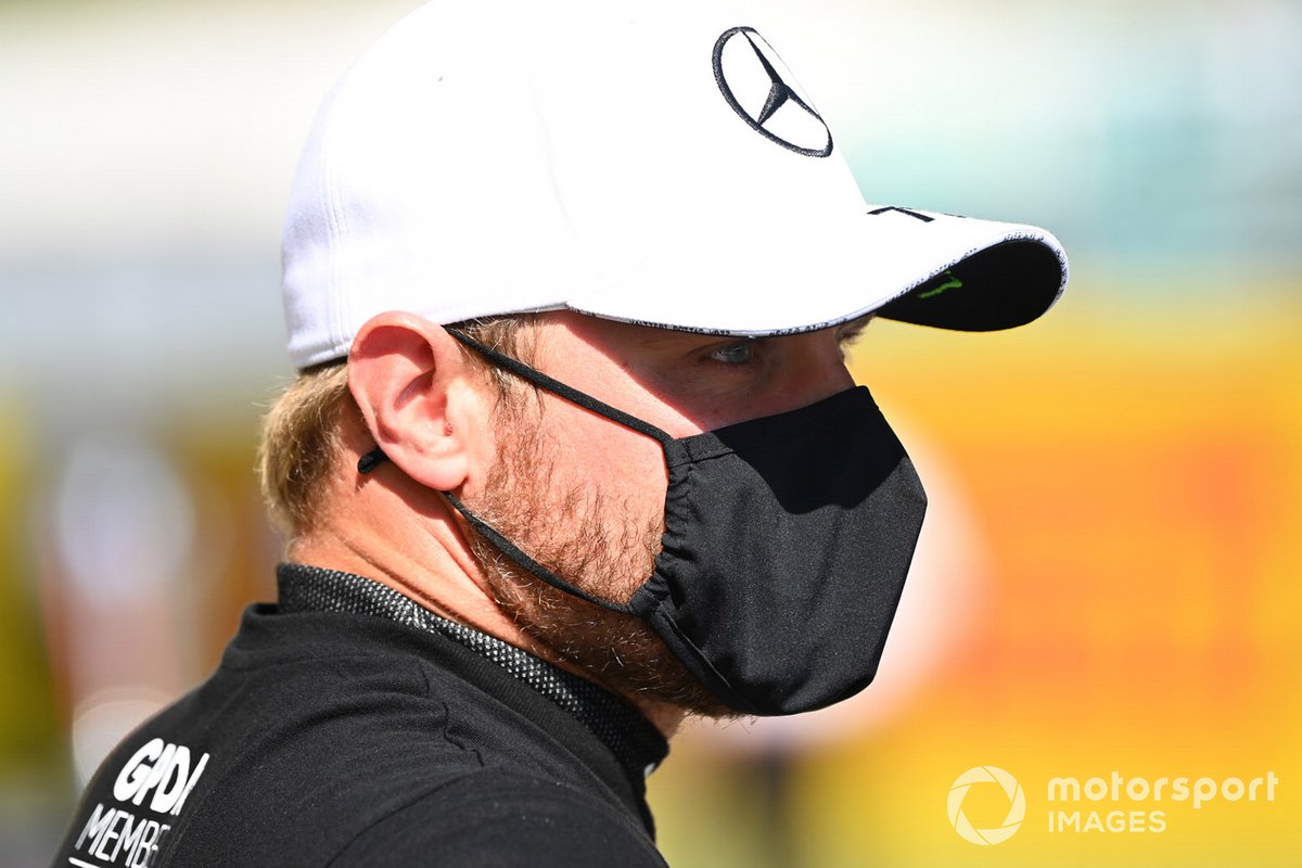 Valtteri Bottas, Mercedes-AMG F1, sulla griglia di partenza