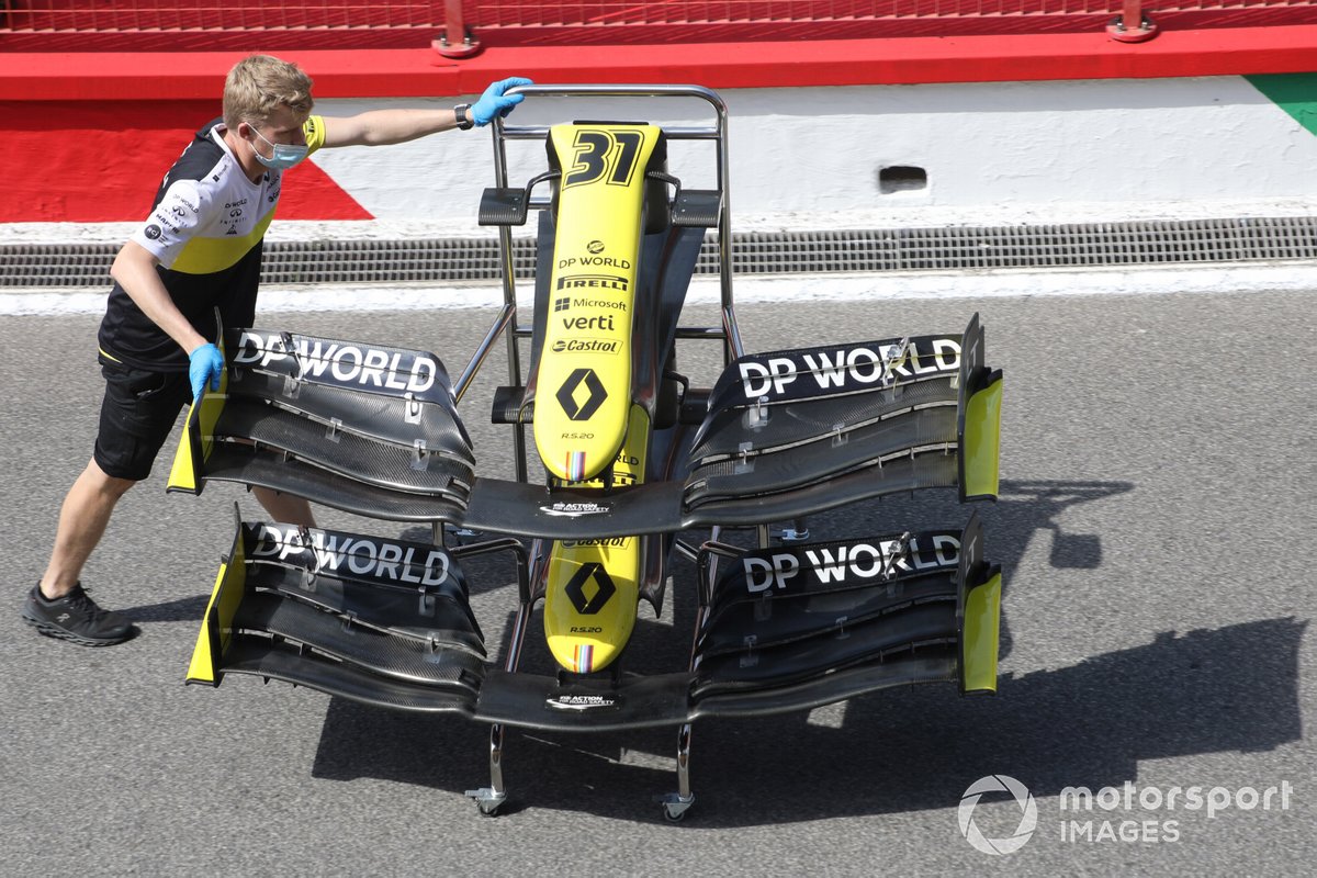 Detalle del alerón delantero del Renault R.S.20
