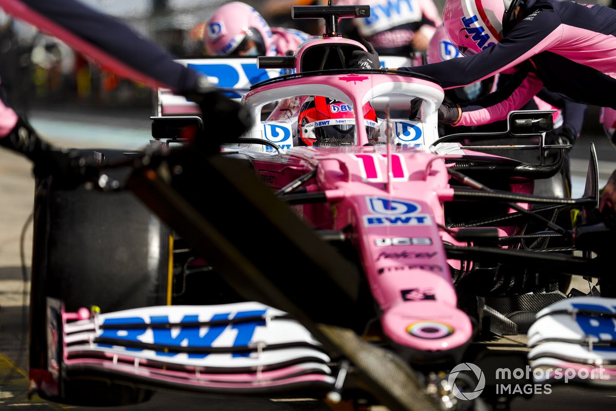 Prova di pit stop per Sergio Perez, Racing Point RP20