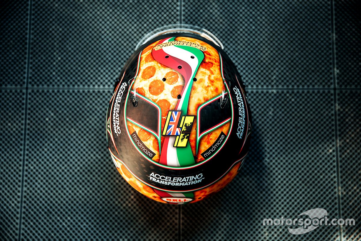 El casco de Lando Norris, McLaren, para el GP de Italia 2020