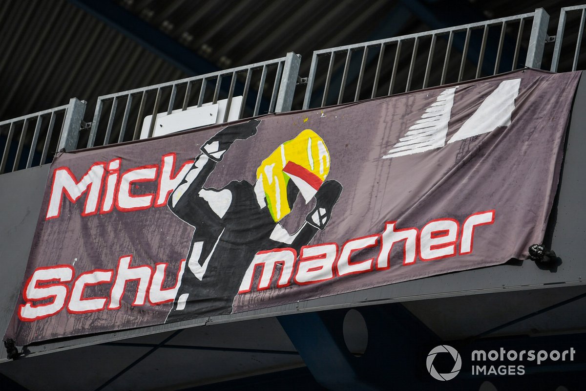 Banner for Mick Schumacher, Alfa Romeo Racing