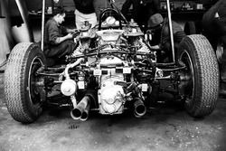 Le moteur à plat et refroidit à l'air de la Porsche 804