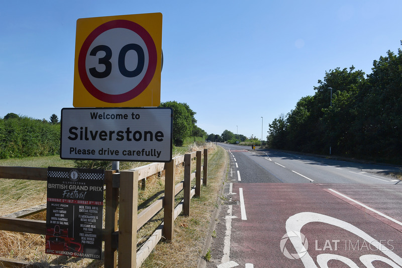 Silverstone road sign