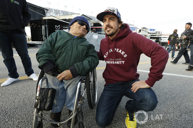 Fernando Alonso, United Autosports avec des fans