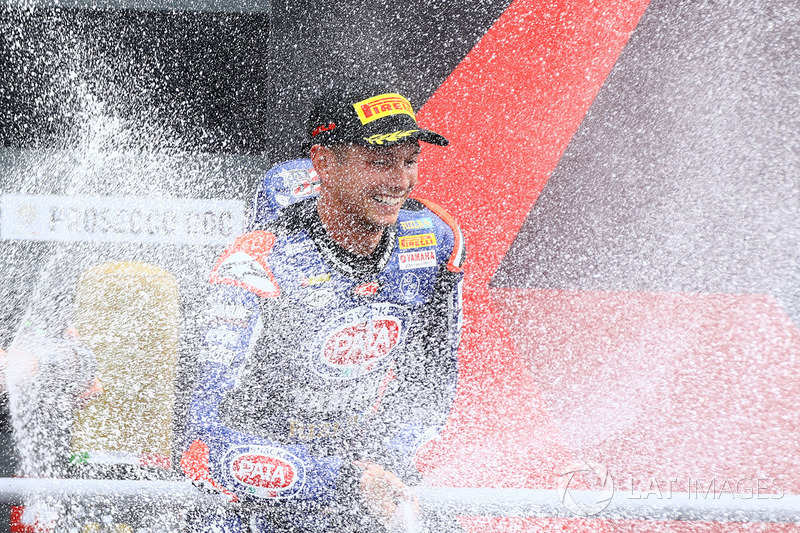 Podium: race winner Michael van der Mark, Pata Yamaha