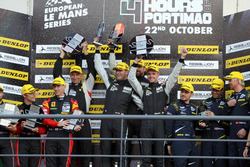 GTE Podium: Winner #77 PROTON Competition, Porsche 911 RSR: Christian Ried, Joel Camathias, Matteo Cairoli, second place #66 JMW Motorsport, Ferrari F458 Italia: Robert Smith, Jody Fannin, James Dayson, third place #90 TF Sport, Aston Martin V8 Vantage: Salih Yoluc, Euan Hankey, Nicki Thiim