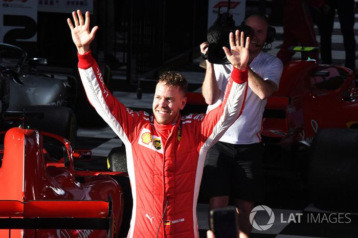 Race winner Sebastian Vettel, Ferrari
