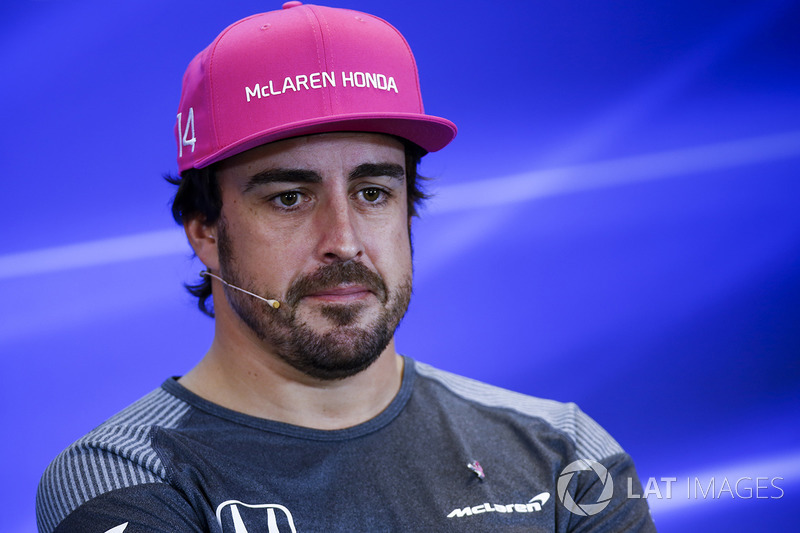 Fernando Alonso, McLaren, in the press conference