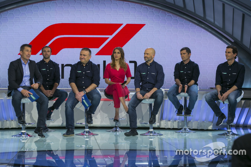 Parte del equipo de Movistar + F1