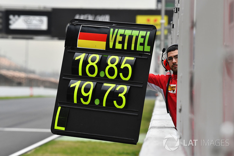 Sebastian Vettel, Ferrari pit board