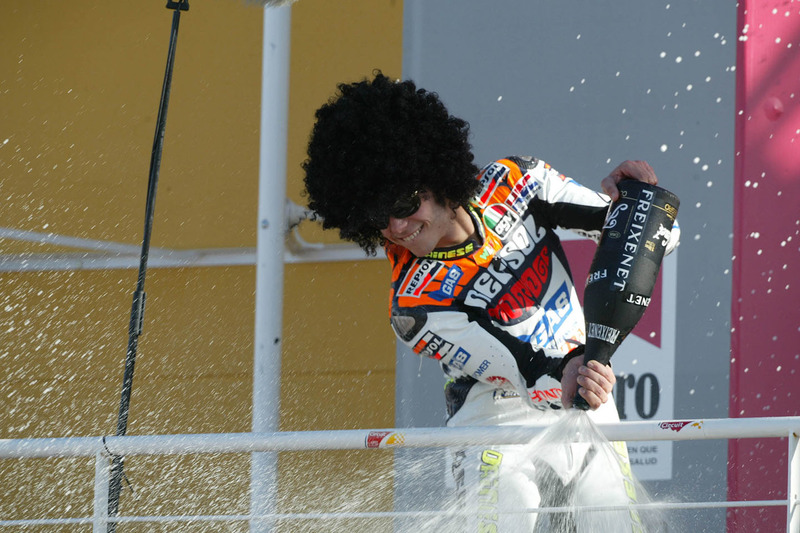 Podium: race winner Valentino Rossi