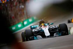 Lewis Hamilton, Mercedes AMG F1 W08, in the pit lane