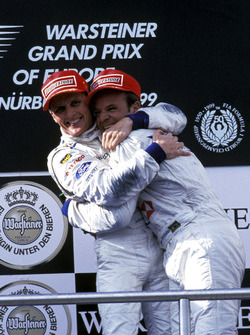 Podium: third place Rubens Barrichello, Stewart Grand Prix