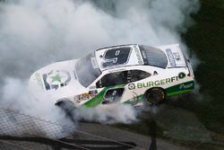 Tyler Reddick, JR Motorsports, BurgerFi Chevrolet Camaro celebrates his win