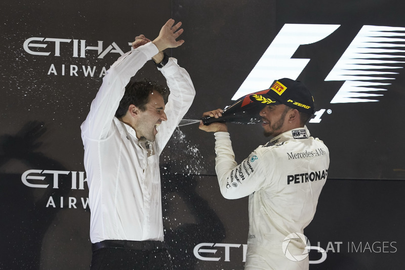Podium: Lewis Hamilton, Mercedes AMG F1