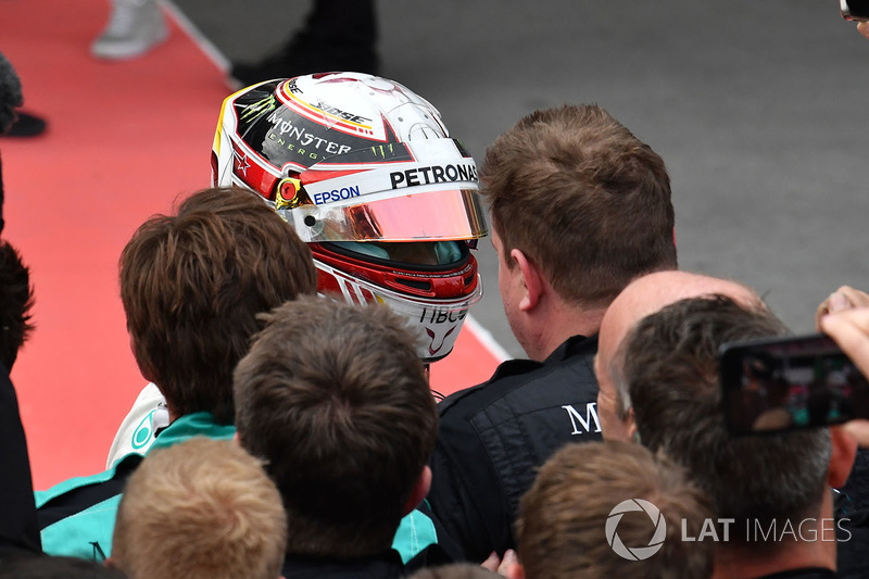 Race winner Lewis Hamilton, Mercedes-AMG F1 celebrates in parc ferme