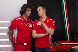 Daniil Kvyat, Ferrari and Marco Matassa, Ferrari Engineer