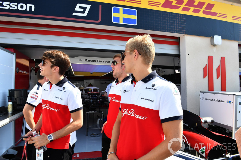 Charles Leclerc, Sauber and Marcus Ericsson, Sauber
