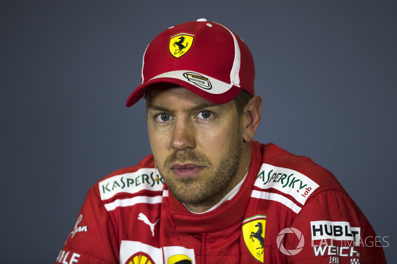 Sebastian Vettel, Ferrari in the Press Conference