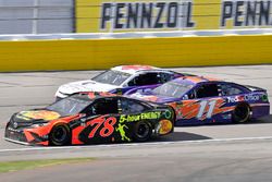 Martin Truex Jr., Furniture Row Racing, Toyota Camry Bass Pro Shops/5-hour ENERGY, Denny Hamlin, Joe Gibbs Racing, Toyota Camry FedEx Office, and Darrell Wallace Jr., Richard Petty Motorsports, Chevrolet Camaro The Cosmopolitan of Las Vegas