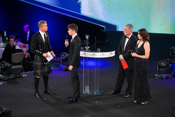 Chase Carey, Chairman, Formula One, presents the Rookie of the Year Award to Charles Leclerc