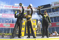 Pro Stock winner Matt Hartford, Funny Car winner J.R. Todd, Top Fuel winner Brittany Force