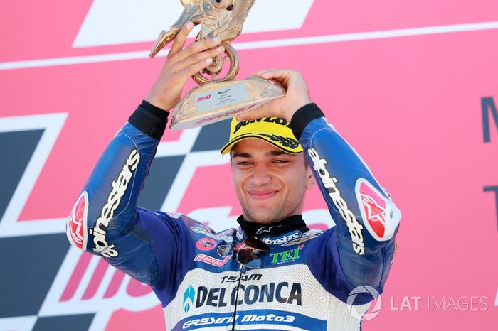 Podio: ganador de la carrera Jorge Martin, Del Conca Gresini Racing Moto3