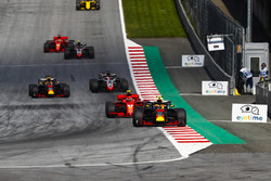 Max Verstappen, Red Bull Racing RB14, Kimi Raikkonen, Ferrari SF71H, Daniel Ricciardo, Red Bull Racing RB14, Romain Grosjean, Haas F1 Team VF-18, Kevin Magnussen, Haas F1 Team VF-18