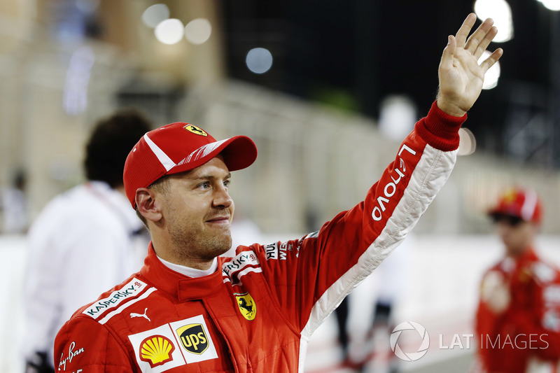 Il poleman Sebastian Vettel, Ferrari SF71H