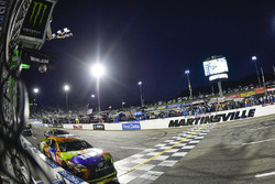 Kyle Busch, Joe Gibbs Racing Toyota takes the checkered flag and the win
