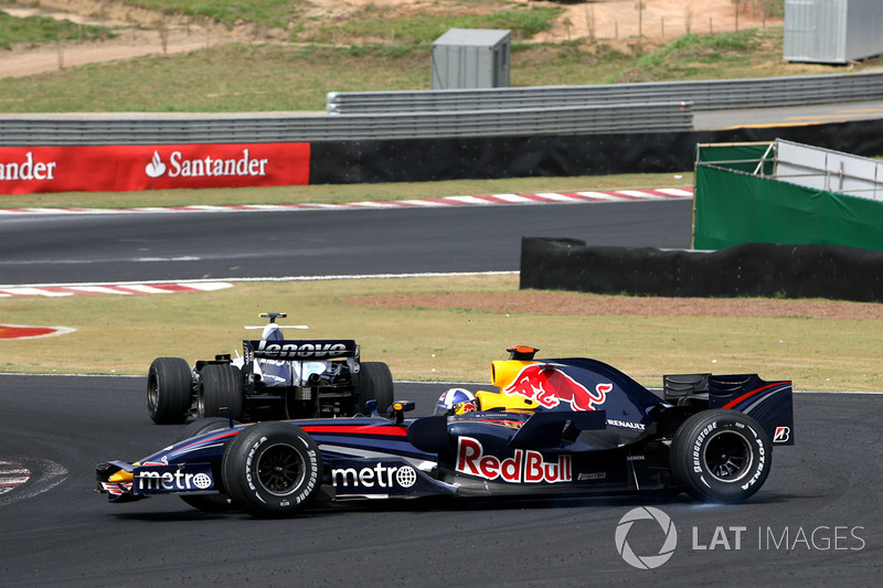 David Coulthard, Red Bull Racing RB3 spin