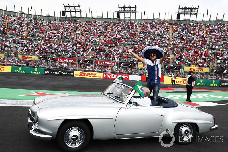 Felipe Massa, Williams, in the drivers parade