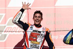 Podium : le vainqueur Marc Marquez, Repsol Honda Team