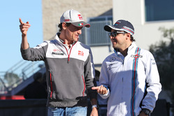 Esteban Gutierrez, Haas F1 Team avec Felipe Massa, Williams