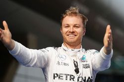 Winnaar Nico Rosberg, Mercedes AMG F1 Team in parc ferme
