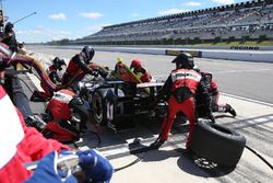 Sébastien Bourdais, KV Racing Technology Chevrolet, dans les stands