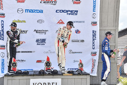 Podium: race winner Santiago Urrutia, Schmidt Peterson Motorsports, second place André Negrao, Schmidt Peterson Motorsports, third place Dean Stoneman, Andretti Autosport