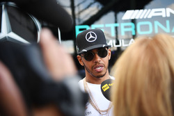 Lewis Hamilton, Mercedes AMG F1 with the media