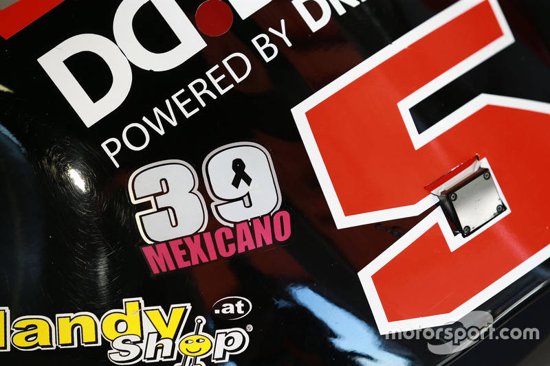 Luis Salom, SAG Racing Team, adesivo di tributo